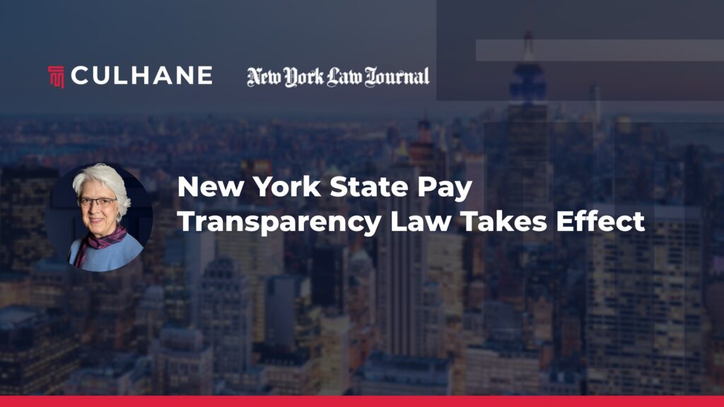 Jo Bennett in New York Law Journal: New York State Pay Transparency Law Takes Effect